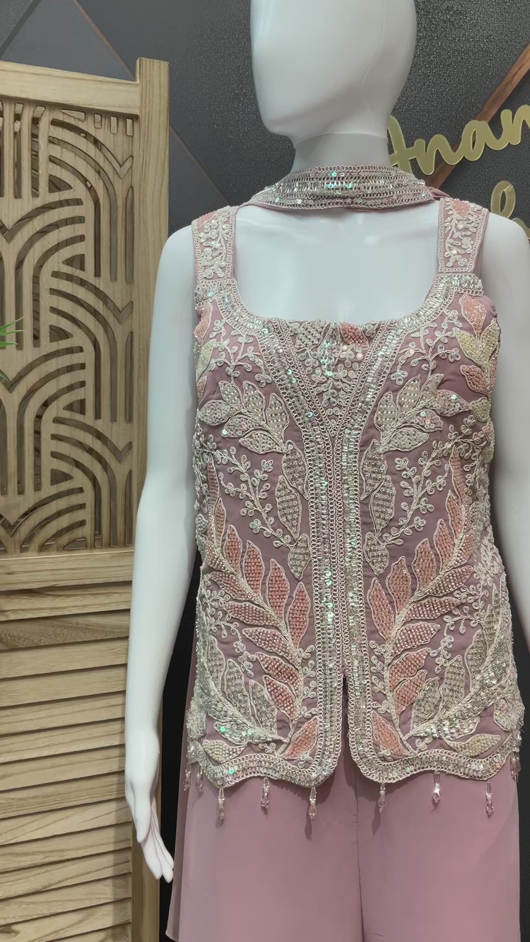 Pastel Colors Stylish Party Wear Palazzo/Sharara set