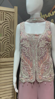 Pastel Colors Stylish Palazzo/ Sharara Set