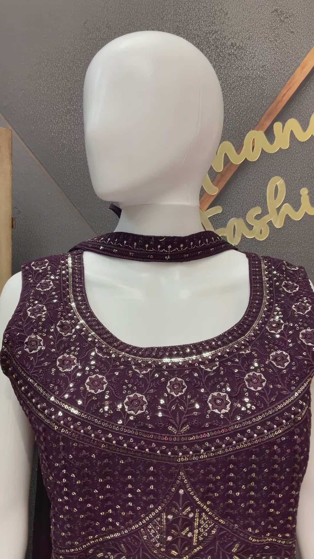 Party WearPalazzo sets - Plum Color