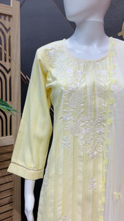 Light Yellow Kurti set