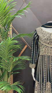Heavy Georgette Long Dress Full Front & Back Work