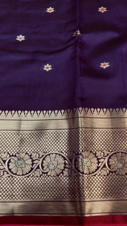 Violet - Semi Benarasi Silk Saree
