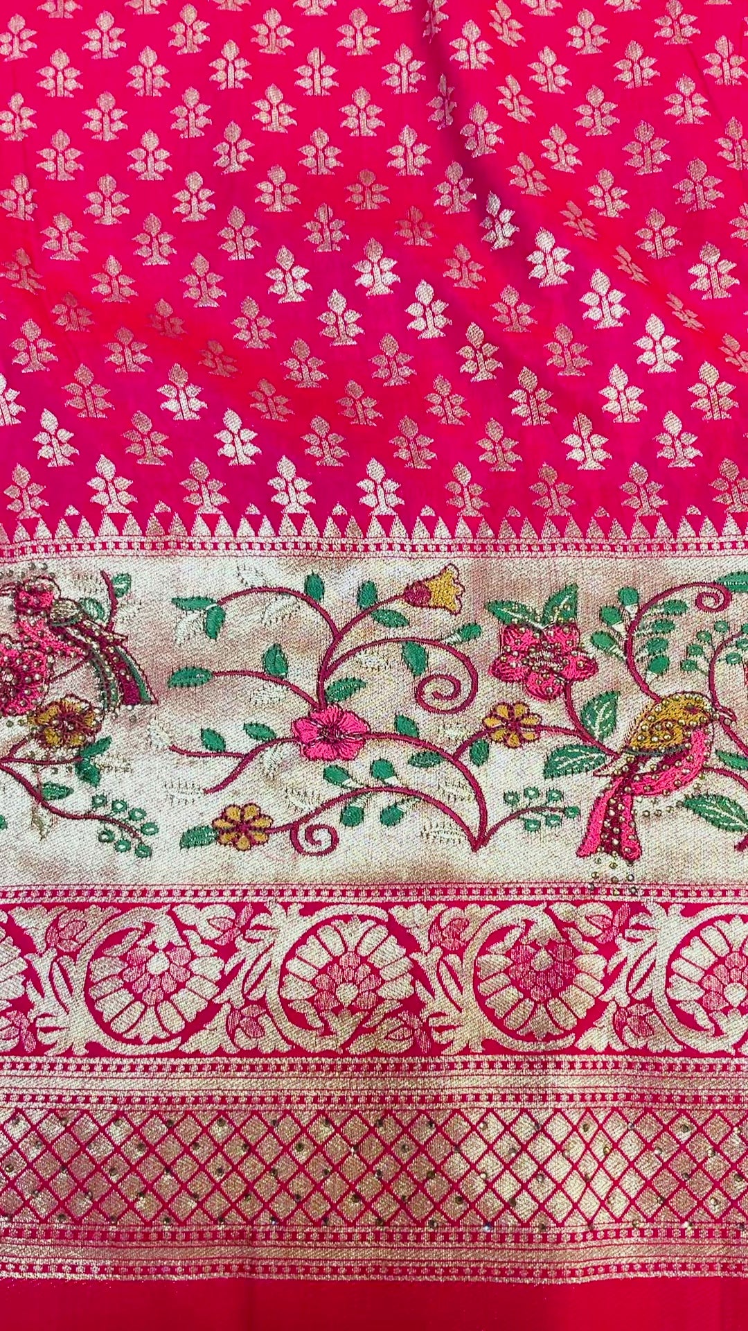 Benarasi saree with stone work