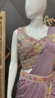 Lavender Ready to wear saree