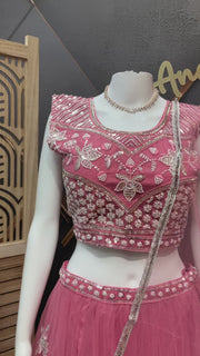 Women’s Light pink Party Wear Lehanga set