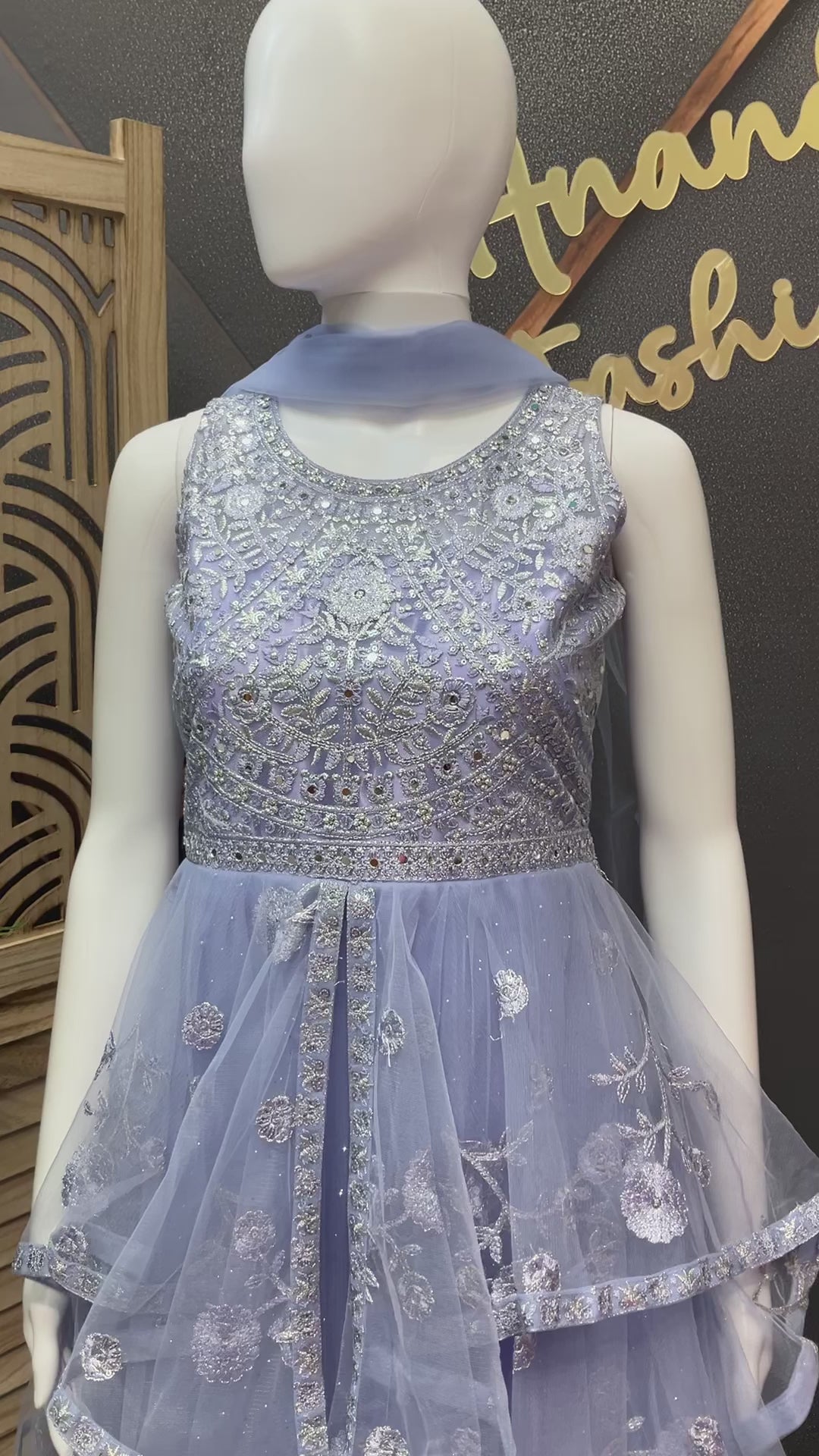 Teenage Girls- Party Wear Lavender Color Frock/dress