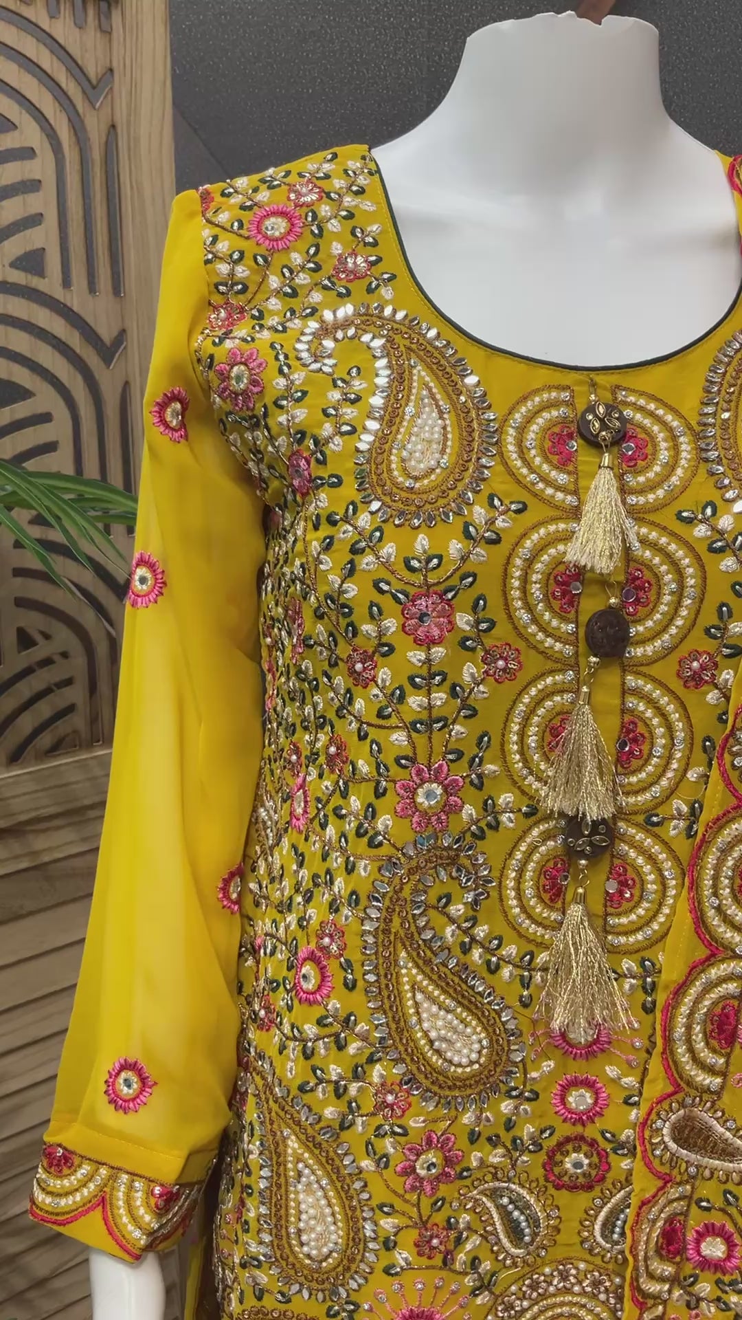 Designer-Georgette Palazzo sets with Heavy Work