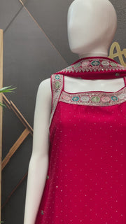 Party Wear Sleeveless Kurti set