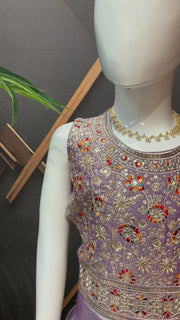 Girls Lavender Lehenga set