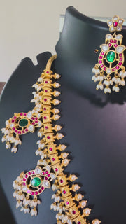 Premium Collections Heavy Jadau Kundan Long Necklace set