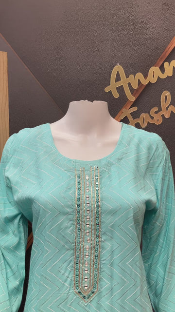 Pure Cotton Blue Kurti