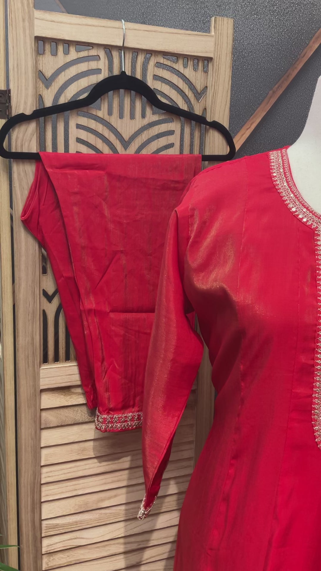 Plus Size - shimmery Orange Party Wear Anarkali Kurti set