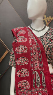 Ajrakh Print Pure Cotton Chaniya choli set