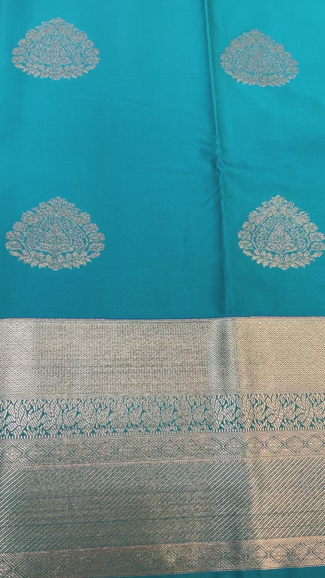 Blue Semi Silk Kanjeevaram Saree