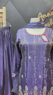Lavender Plus size Palazzo set