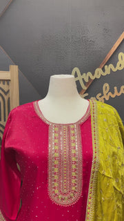 Women’s Plus Size Pink Kurti Set