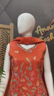 Teenage Girls Orange Sharara set