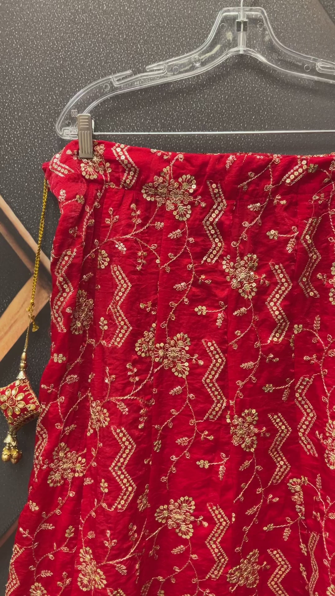 Party Wear Skirt/Lehanga with gold Zari work