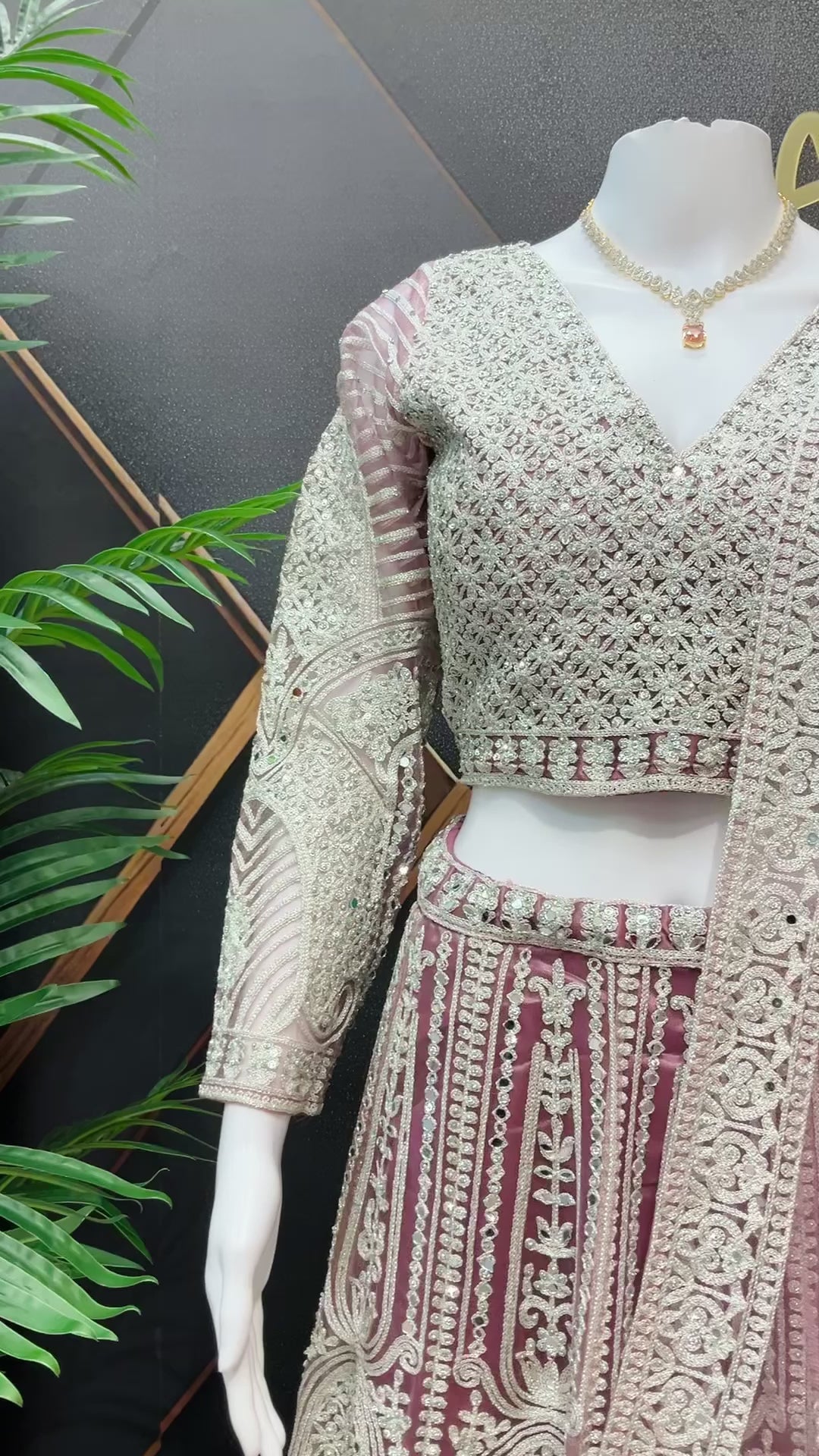 Heavy Work Wedding Guest- Lehenga set