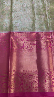 Green Semi Silk Kanjeevaram Saree