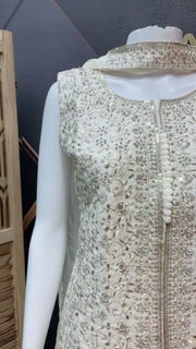 Half White Teenage Girls Palazzo Set