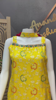 Yellow & Red - Teens patiala/Kurti set