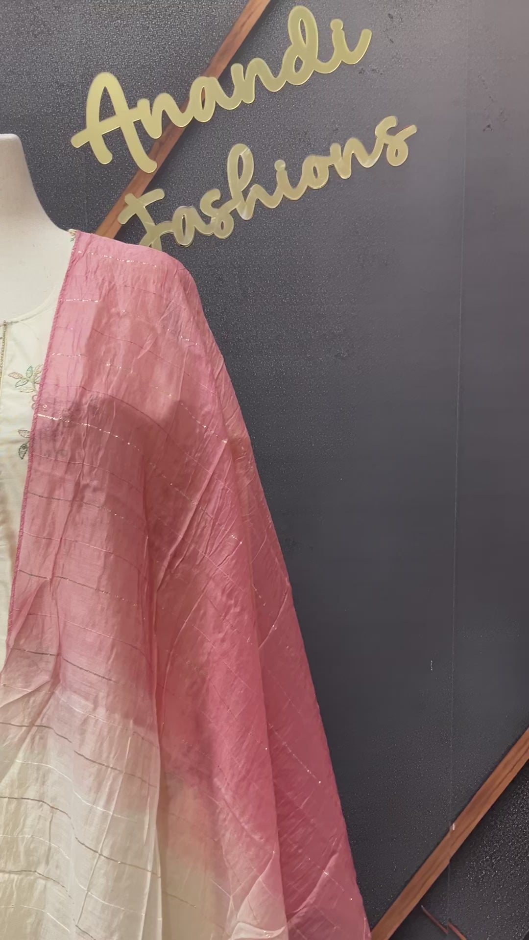 Plus Size - Half White color Embroidery Kurti set