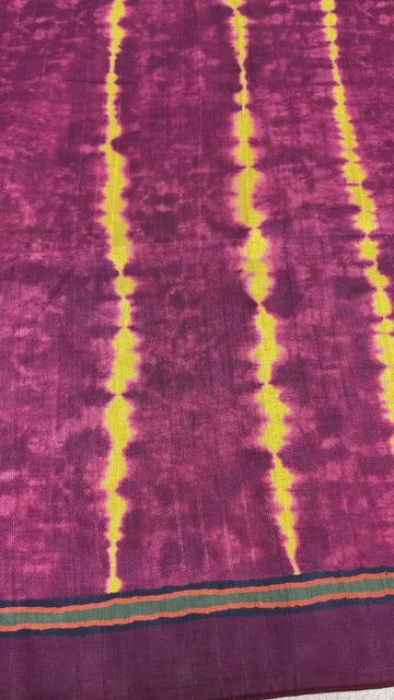 Fancy Kalamkari Saree in Pink & Yellow - Traditional Print