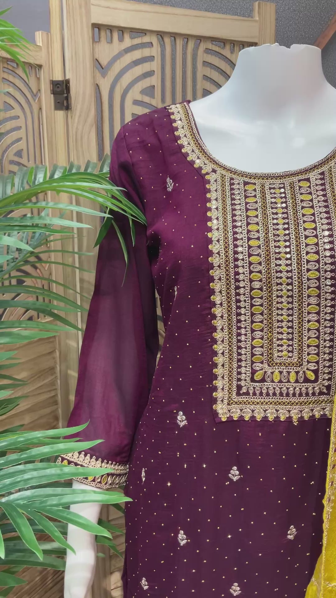 Size 38-Party Wear Chudidhar/Kurti sets with contrast dupatta