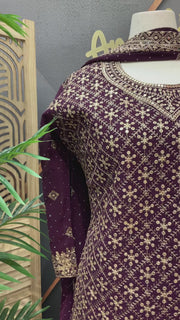 Plus Size - Party Wear Georgette Sharara Sets