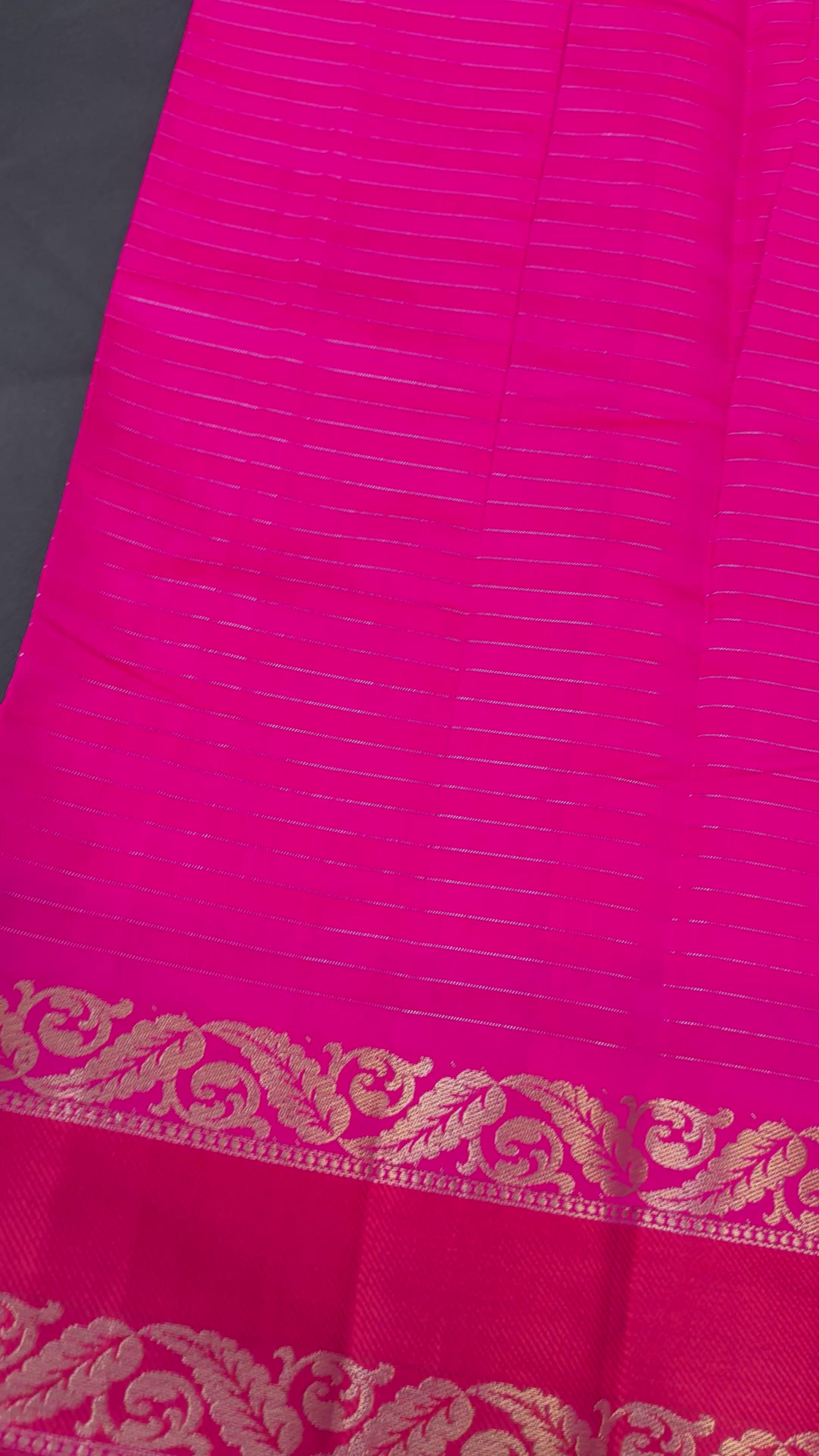 Hot Pink- Silk saree with Red Border