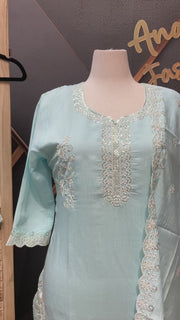 Women’s Light Blue Kurti set