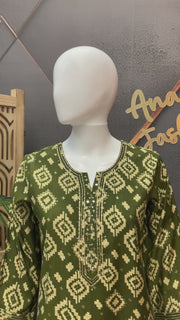Women’s Green Cotton Kurti