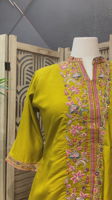 Plus Size 52 - Green Party Wear Palazzo set