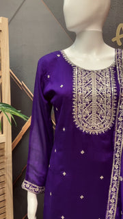 Women’s Purple Party Wear Kurti set