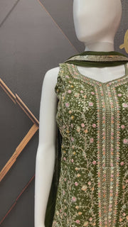 Mehandi green Palazzo set