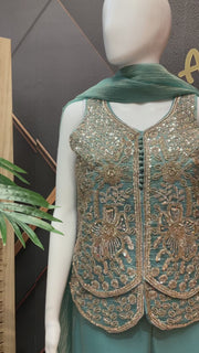 Women’s Pastel Blue Party Wear Palazzo set