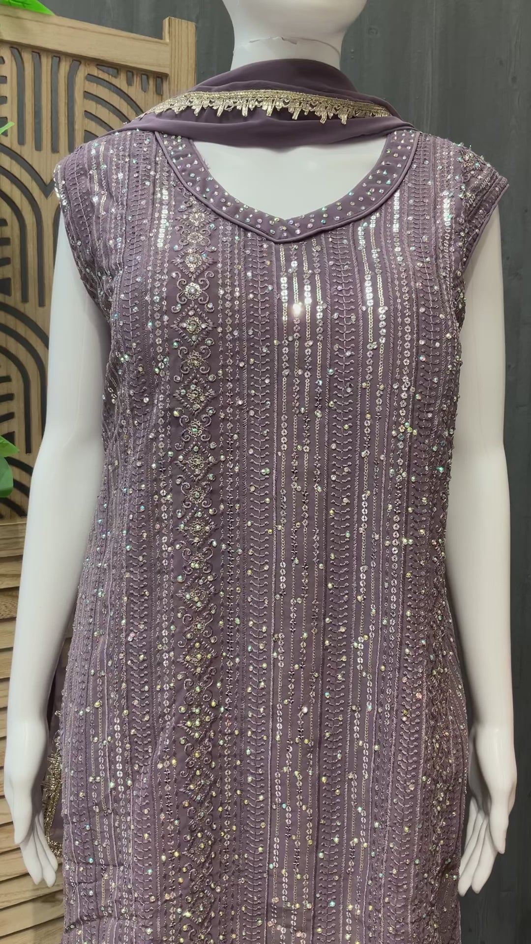 Light purple sharara suit/set