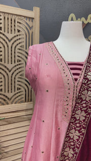 Plus Size Pink Long Dress