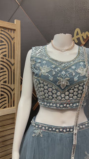 Light blue Party Wear Lehenga set