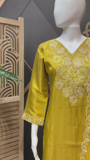 Yellow Party Wear Kurti set