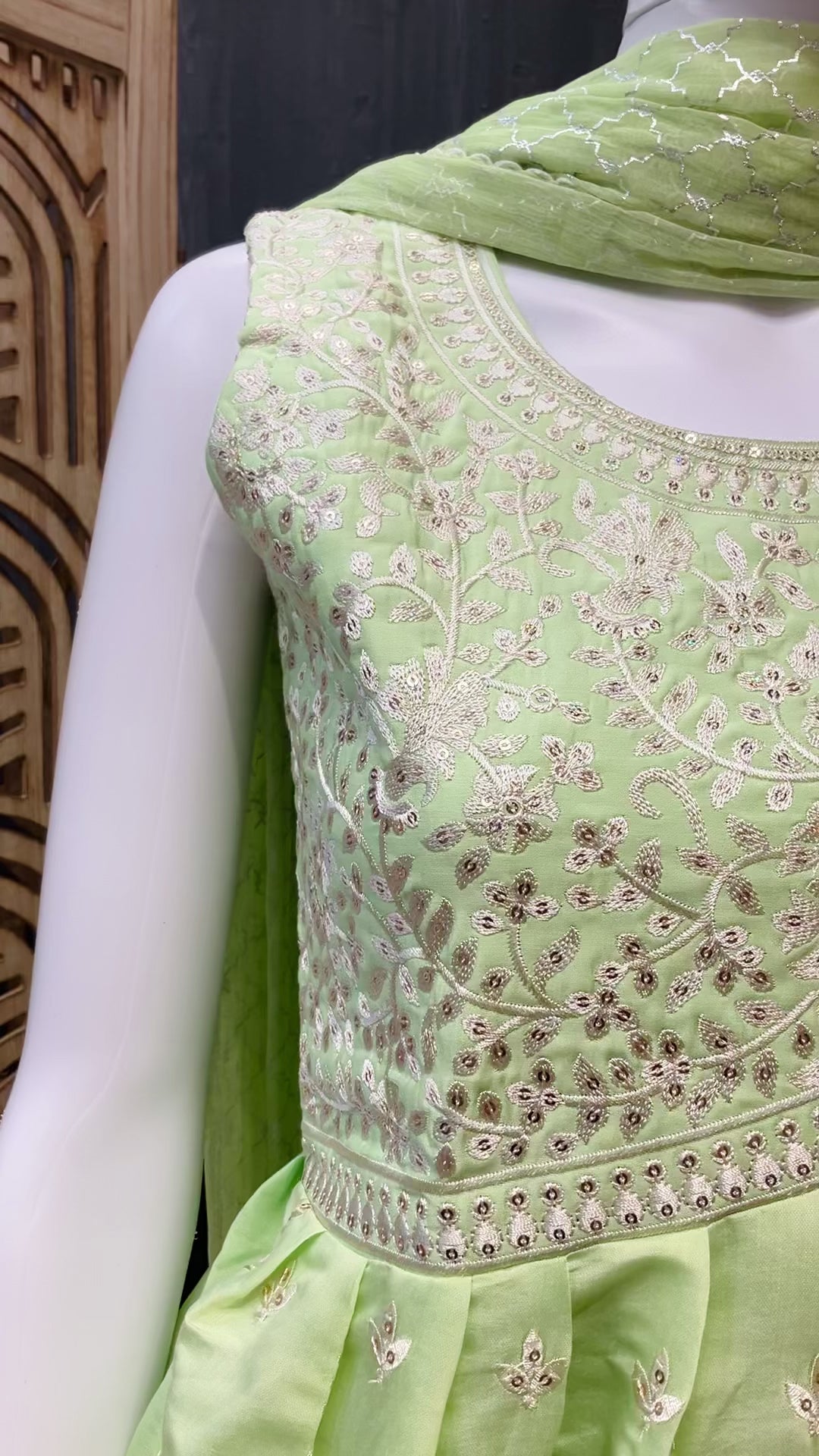 Pastel Green -Teen Girls Sharara set