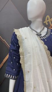 Blue Garba Chaniya Choli set