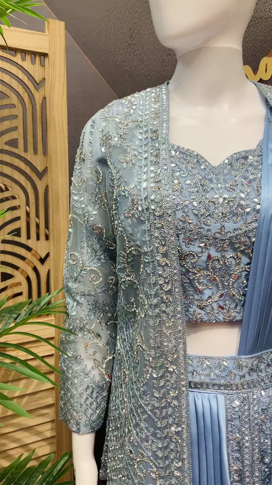 Ready to Wear Saree with Overcoat