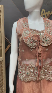 Palazzo set with vest