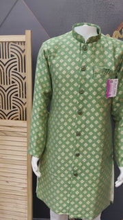 Plus Size Party Wear Green Men’s wear  Sherwani set