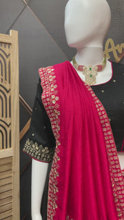 Black Silk Garba Chaniya choli