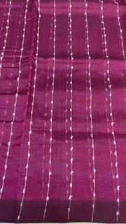 Colorful Mangalagiri Silk with Contrast Blouse Traditional Handloom Saree