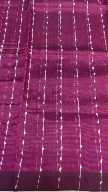 Colorful Mangalagiri Silk Saree with Contrast Blouse - Traditional Handloom