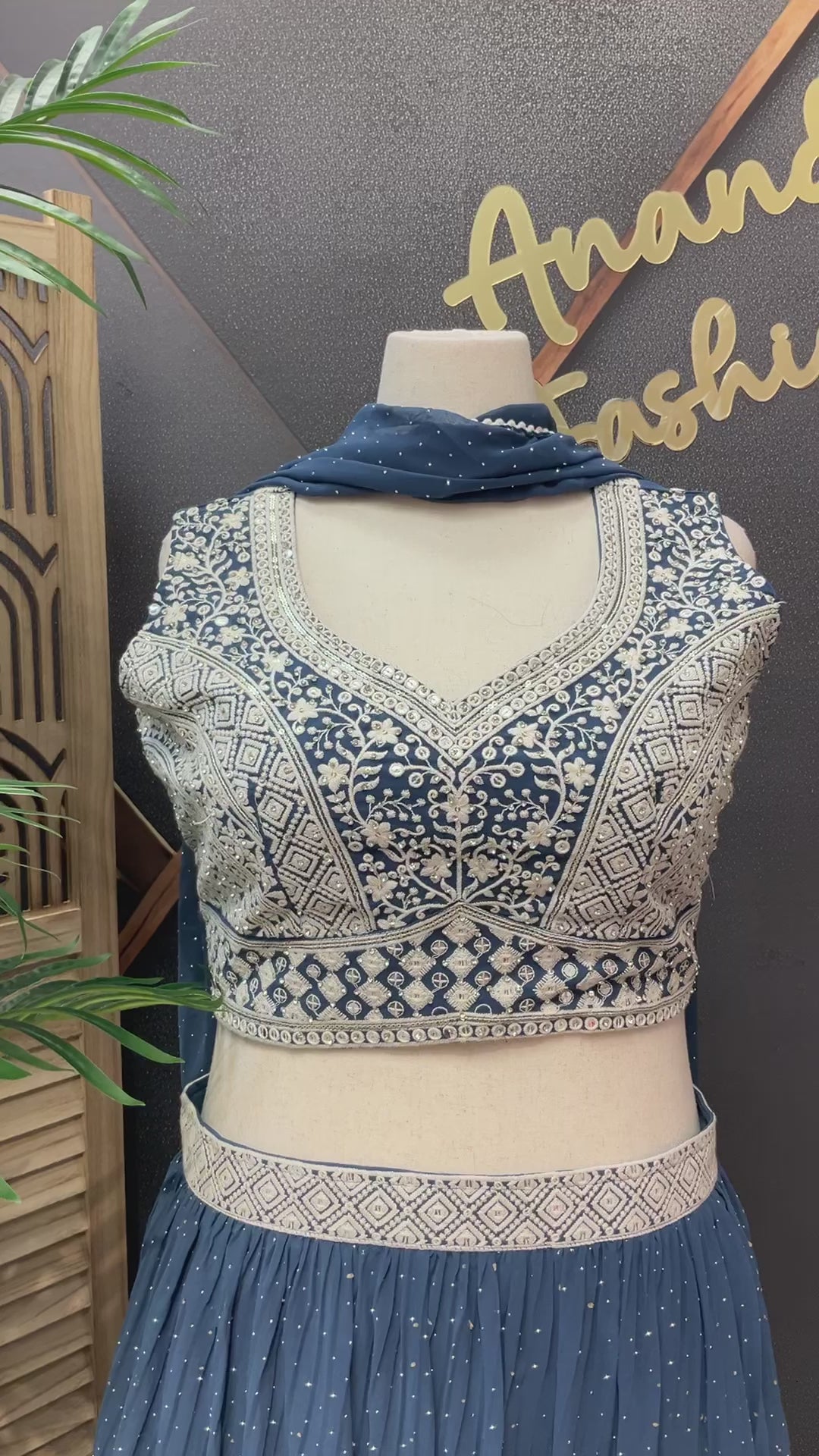 Plus Size  -Georgette Lehenga set - Size 50